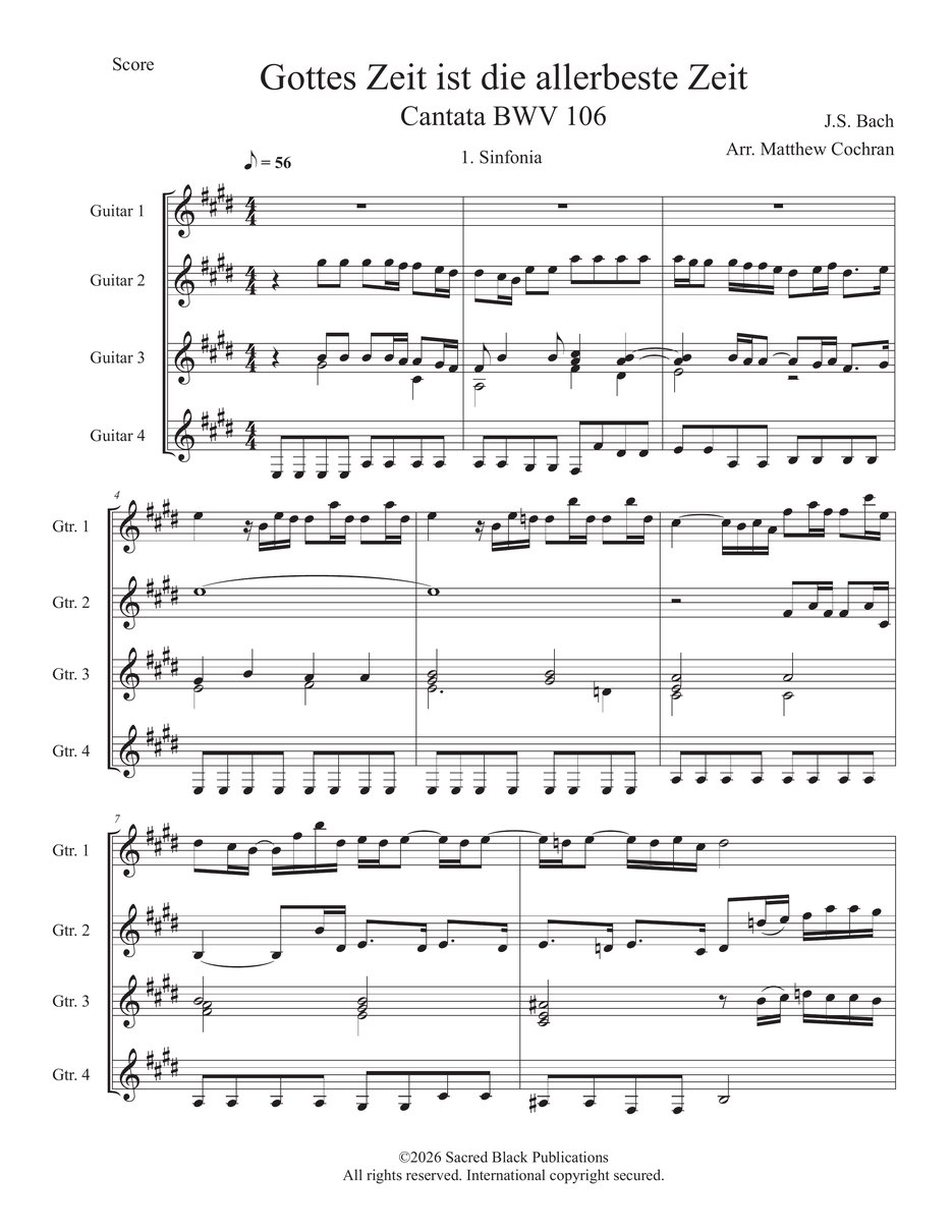 Gottes Zeit ist die allerbeste Zeit, sample page 1