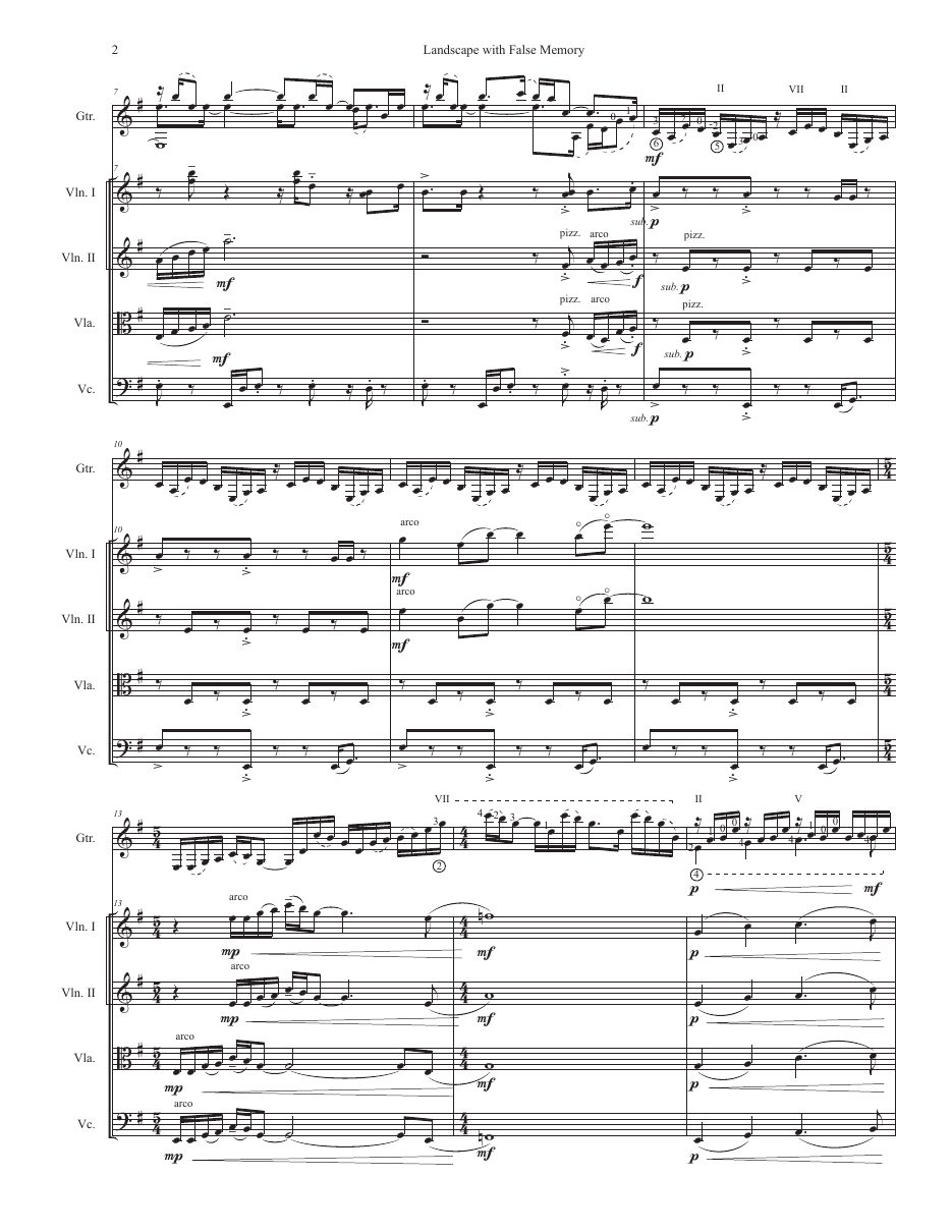 Landscape with False Memory, sample page 2